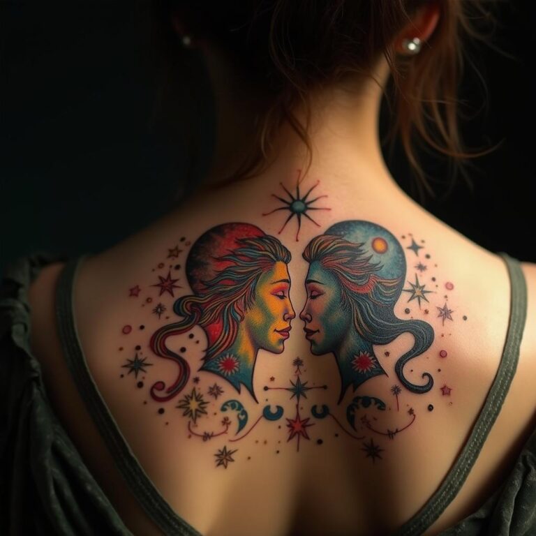 Gemelos Géminis Tatuaje Signo del Zodiaco