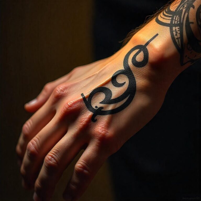 tatuaje tribal de mano