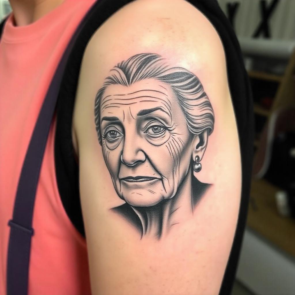 Tatuajes de Retratos de un Ser Querido en el Brazo