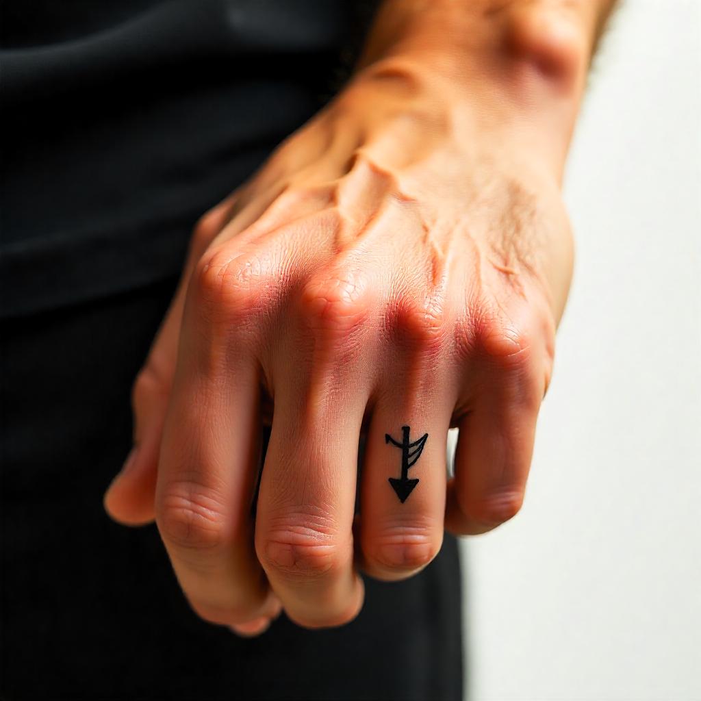 Diseño de tatuaje de mano minimalista: Simple y elegante