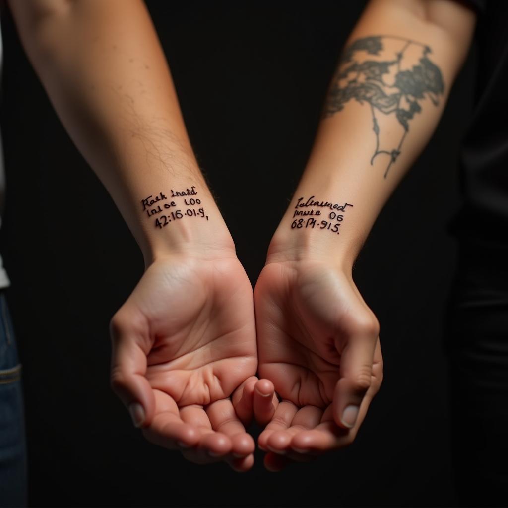 Tatuajes de parejas coordinadas