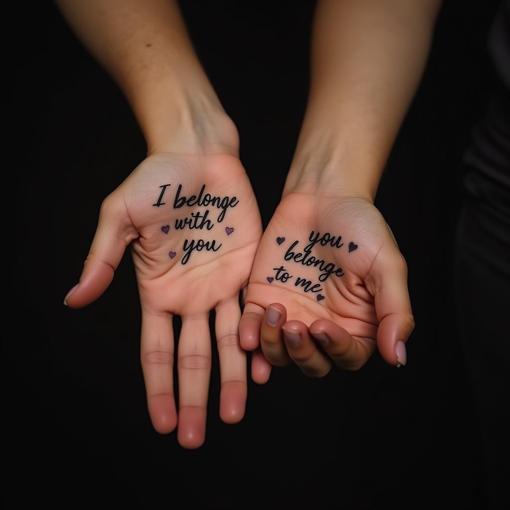 Tatuajes de frases en pareja