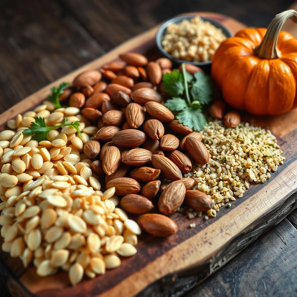 Alimentos ricos en zinc para la recuperación de tatuajes: Semillas de calabaza, almendras y quinoa