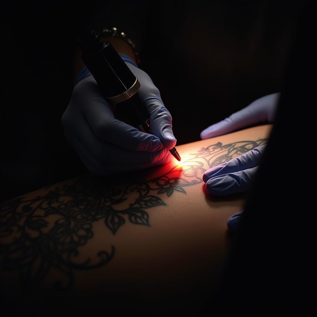 Utilizar la opción de eliminación de tatuajes con láser para borrar el tatuaje.