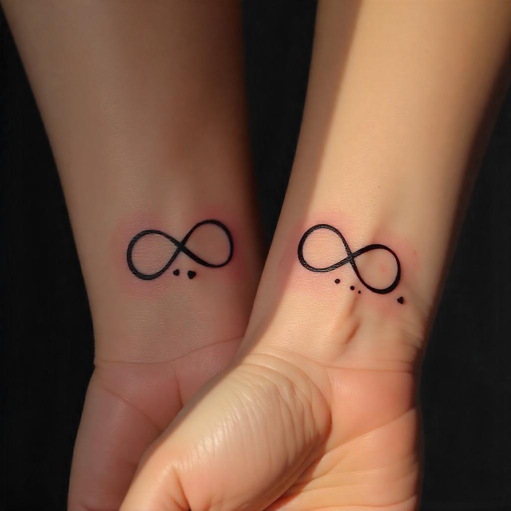 Tatuajes de parejas Infinity a juego 