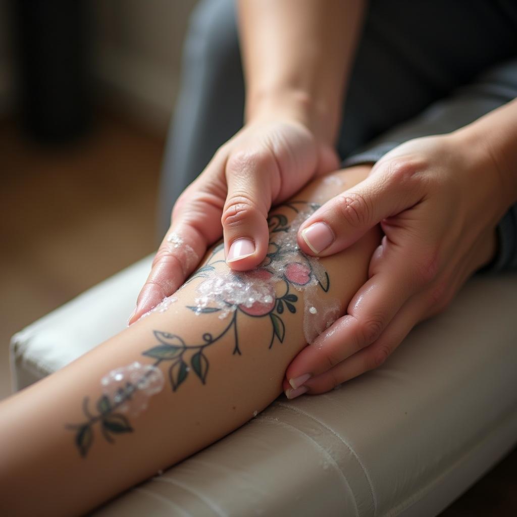 Limpiar un Tatuaje Reciente con agua y jabón