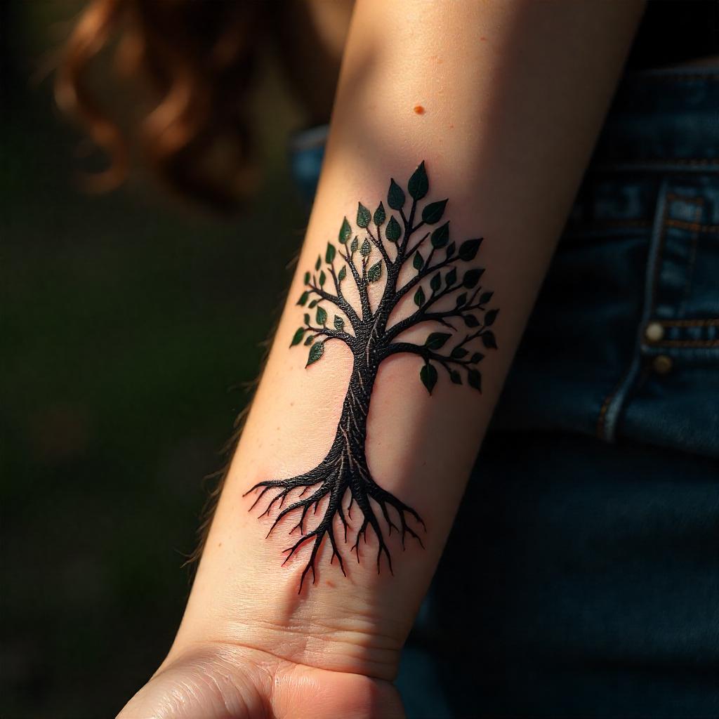 Tatuajes para mujeres: Tatuaje del árbol de la vida en la muñeca