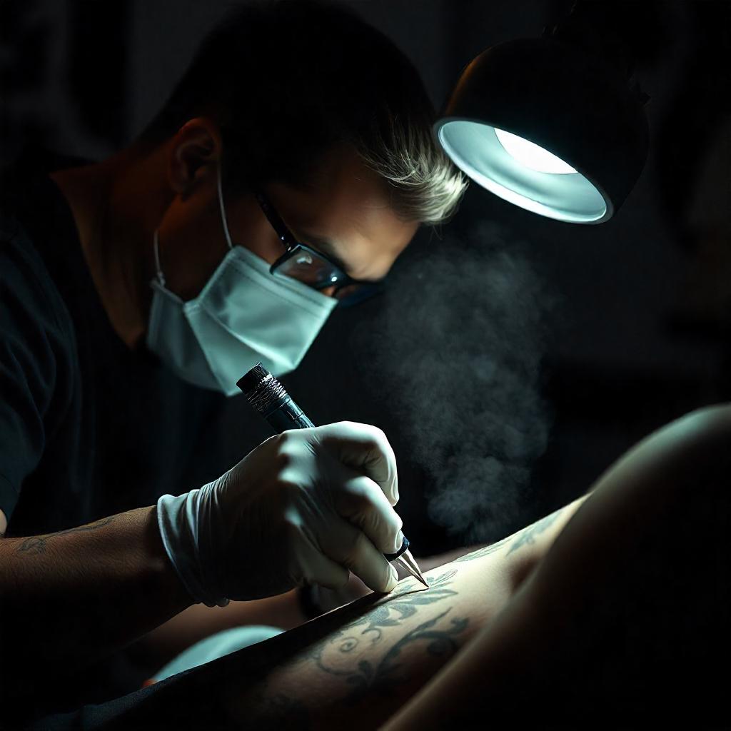 Tatuaje Artisit Siguiendo las normas de higiene y seguridad 