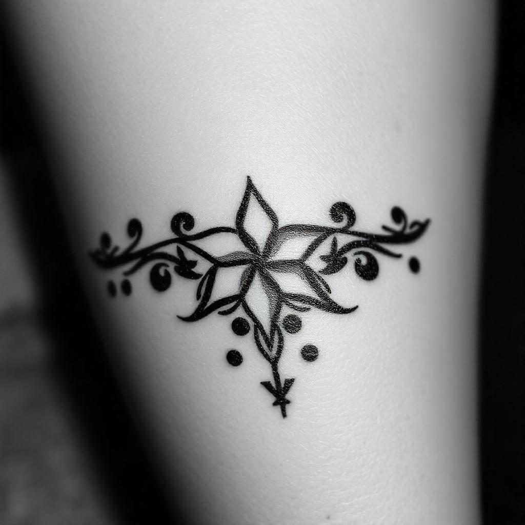 Tatuaje Detallado en Blanco y Negro: Preservando el Contraste y la Claridad