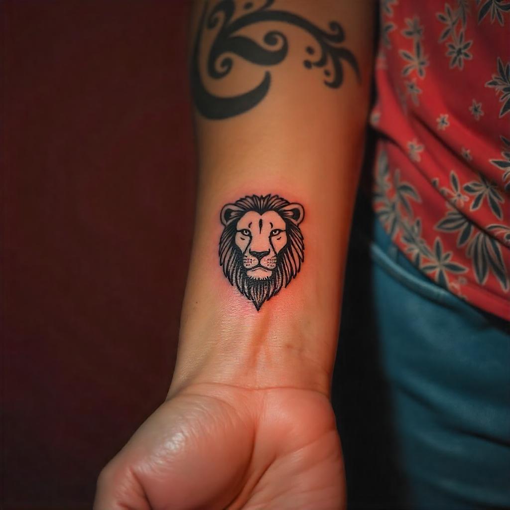 Tatuaje Zodiaco: Tatuaje de Leo en la Muñeca