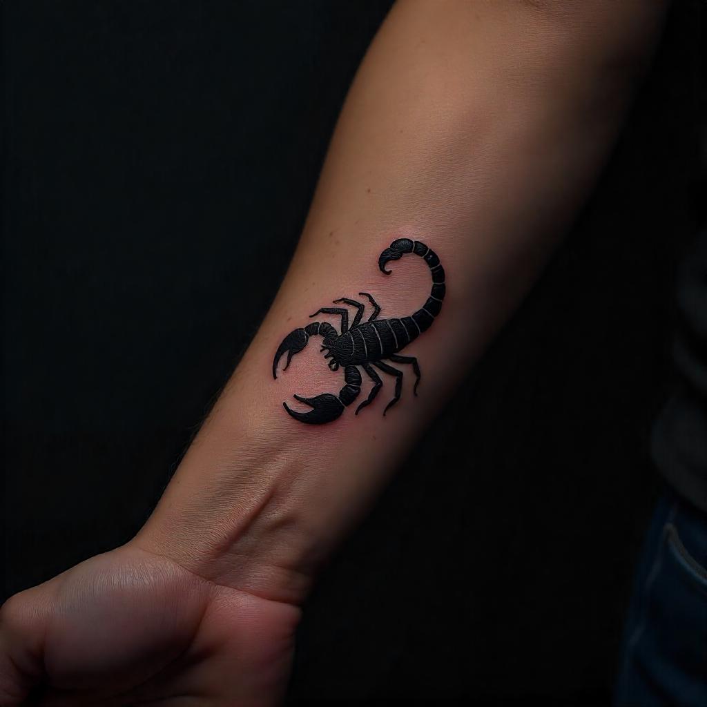 Tatuaje Zodiaco: Tatuaje de Escorpio en la Muñeca