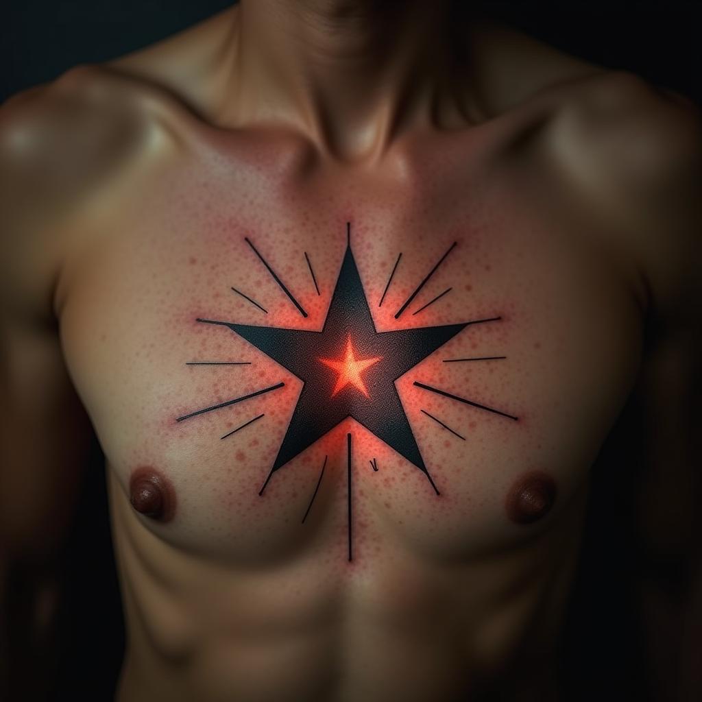 Tatuaje de Estrella Solitaria en la Muñeca