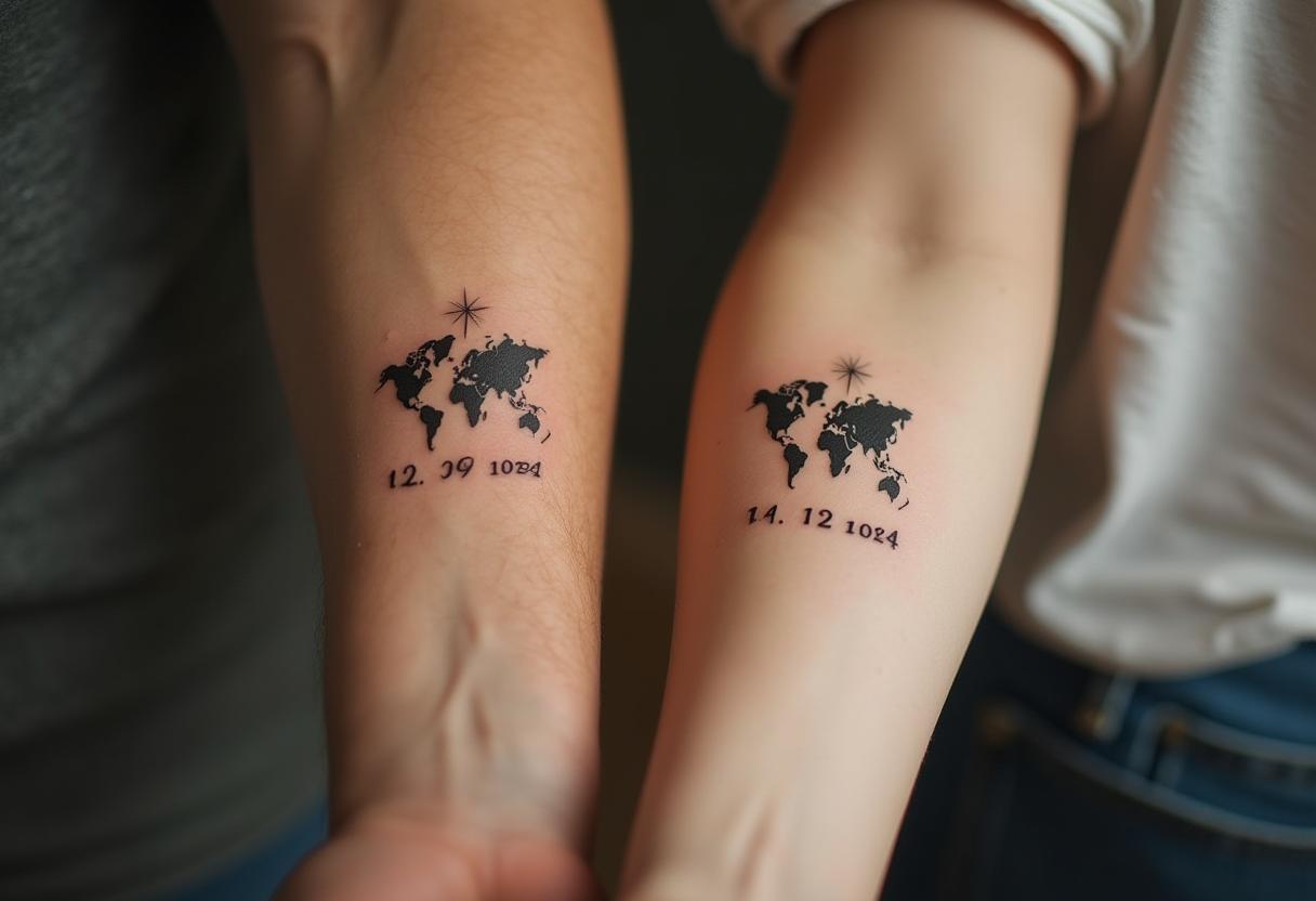 9 Ideas Minimalistas de Tatuajes de Parejas Que Amarás