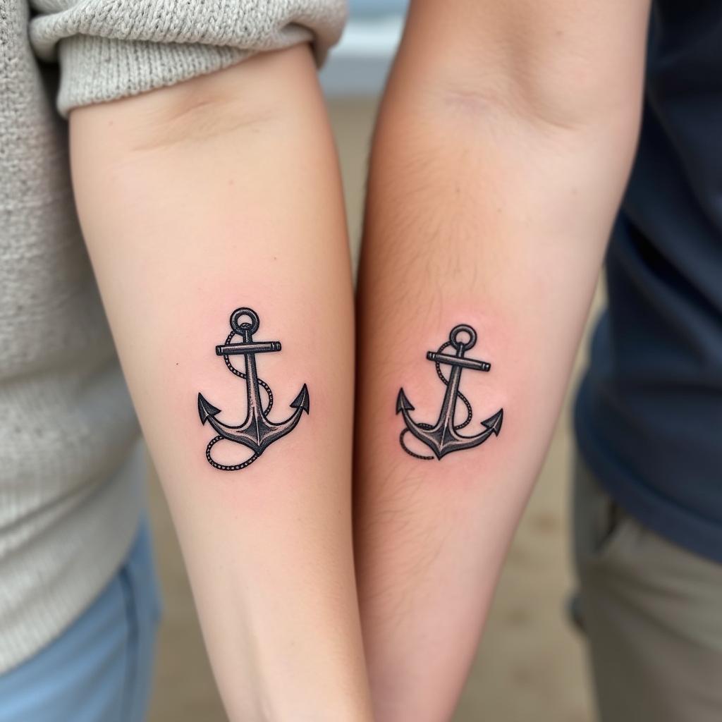 Tatuajes de Parejas con Anclas de Estabilidad