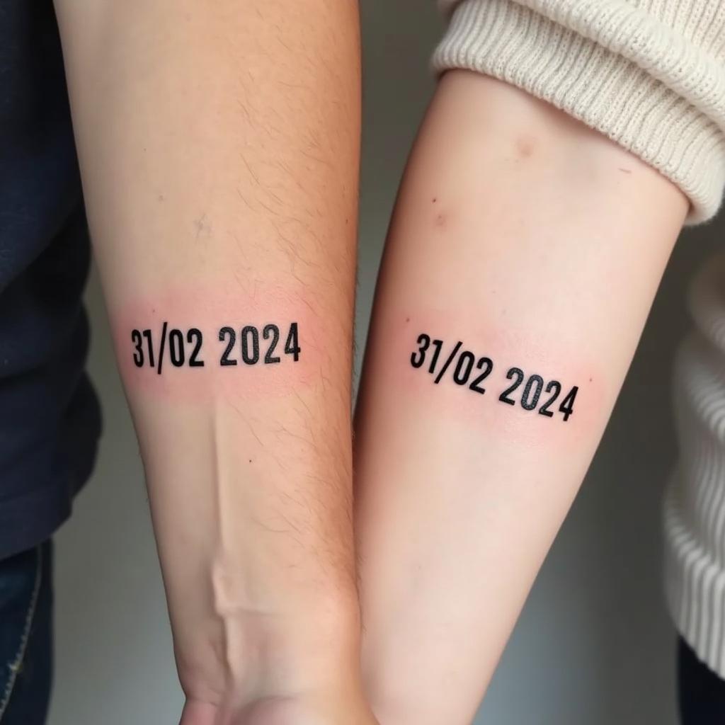 Tatuajes de Parejas con Fechas Especiales