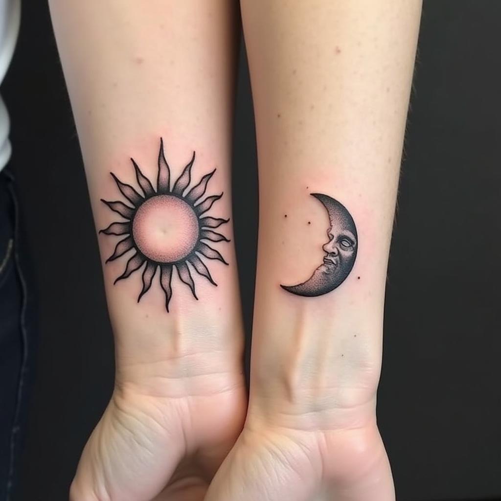 Tatuajes de Parejas de Sol y Luna